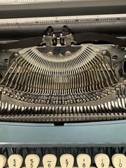 Sears Tutor Portable Manual Typewriter Model 871-1960 Retro Blue Case *For Parts