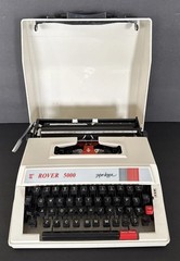 Rover 5000 Super Deluxe Typewriter With Case And Instructions Vintage Read