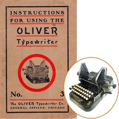 Oliver No.3 Typewriter Instruction Manual Use Repro Antique Printype Vtg