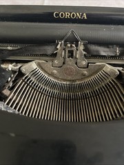 1937 Corona standard typewriter standard Glossy black Flat Top Beautiful