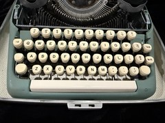 Vintage Smith Corona Sterling Blue Manual Typewriter