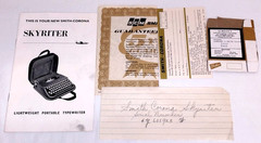 1961/62 Smith Corona Skyriter Ultra portable Typewriter 4Y series Tested & Works