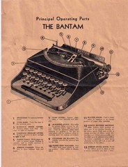 VTG Rare 1938 Remington Rem Rand Bantam Children’s Typewriter W/ Colored Keys