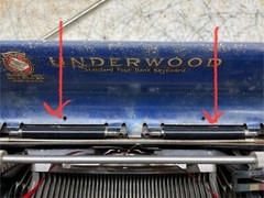 Set of 2 Replacement Paper Rollers for Underwood 3 & 4 Bank Portable Typewriters