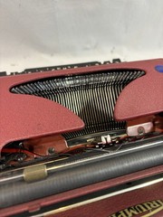 Triumph Norm 6 Red Typewriter Refurbished Cleaned + New Ribbon Year 1950
