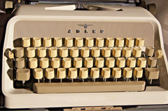 Adler J-4 Portable Elite Typewriter, W Germany, 1960’s, Eagle Logo, Tested