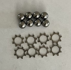 8 Carriage Ball Bearings & Pinions – Smith-Corona 5 series Typewriter – 1950’s