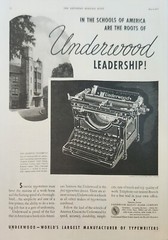 1937 Underwood Elloitt Fisher Typewriters Vintage Ad Leadership