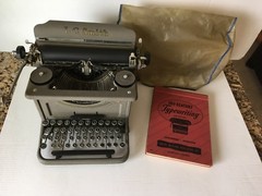 Vintage 1936 LC Smith & Corona Typewriter Inc. With Original Course Book (1947)