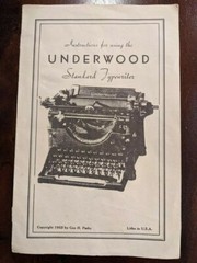 VINTAGE 1953 UNDERWOOD STANDARD PORTABLE TYPEWRITER INSTRUCTION MANUAL