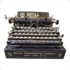 Antique Royal Standard No. 5 Flatbed Staircase Typewriter FOR PARTS OR REPAIR