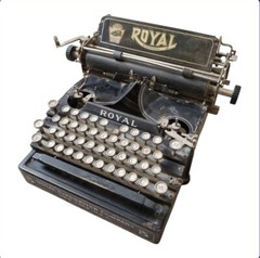 Antique Royal Standard No. 5 Flatbed Staircase Typewriter FOR PARTS OR REPAIR