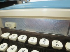 1979 Vintage Mid Century Modern Slate Blue Royal Sabre Precision Typewriter