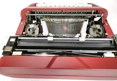Olivetti Lettera 35 Typewriter Burgundy Red | Professional Painted & Refurbished