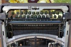 1949 Smith Corona Clipper 5C Portable Typewriter Green Keys Works Great 5C159573