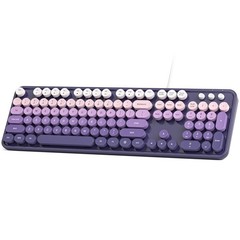 Wired Retro Keyboard, 104 Keys Full-Sized Typewriter Keyboards, Office Keyboa…