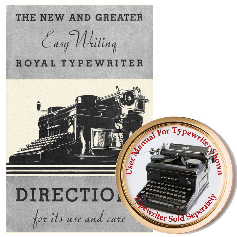 Royal H Typewriter Owner’s Manual User Manual Instruction Manual Guide Direction
