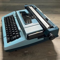 Vintage Smith Corona Coronet XL Coronamatic Electric Typewriter Blue Untested