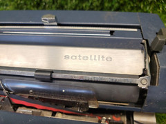 Vintage Adler Satellite T-A Electric Typewriter Blue Made In West Germany