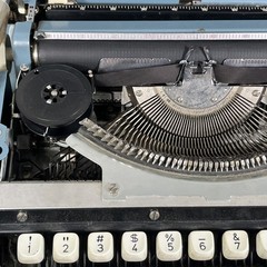 Brother Webster XL-500 Typewriter Blue Vintage w/ Case Untested For Parts