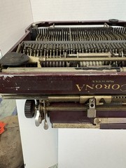 1930S Corona Sterling Flat Top Floating Typewriter Maroon Incomplete ￼