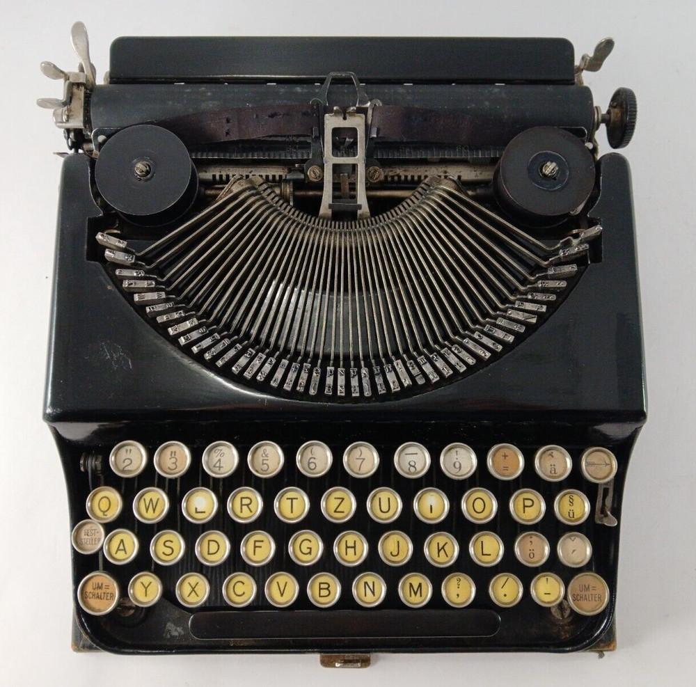 VTG Antique 1920’s Remington Portable Typewriter w/ German Type Keys WORKS Rare!
