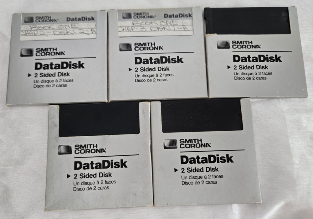 LOT OF 5 Smith Corona DataDisk 2.8″ two-sided Data Disc S 61838 Vintage Media
