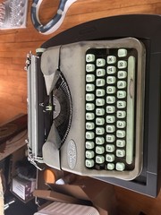 Hermes Rocket Typewriter Pica Font, Seafoam Green, Made In Switzerland