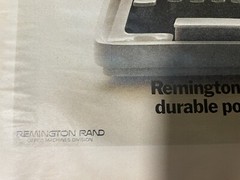 Remington Rand Typewriter Print Ad 1967 Sperry Rand Case Color Large Size