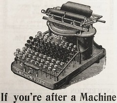 1890s YOST Typewriter Writing Co IF YOU’RE AFTER A MACHINE No.4 Vtg Art Print Ad