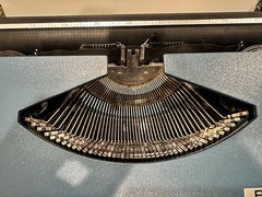 Royal Sprite Portable Blue Typewriter w/ Case 1970s Japan Manual Tested Vintage