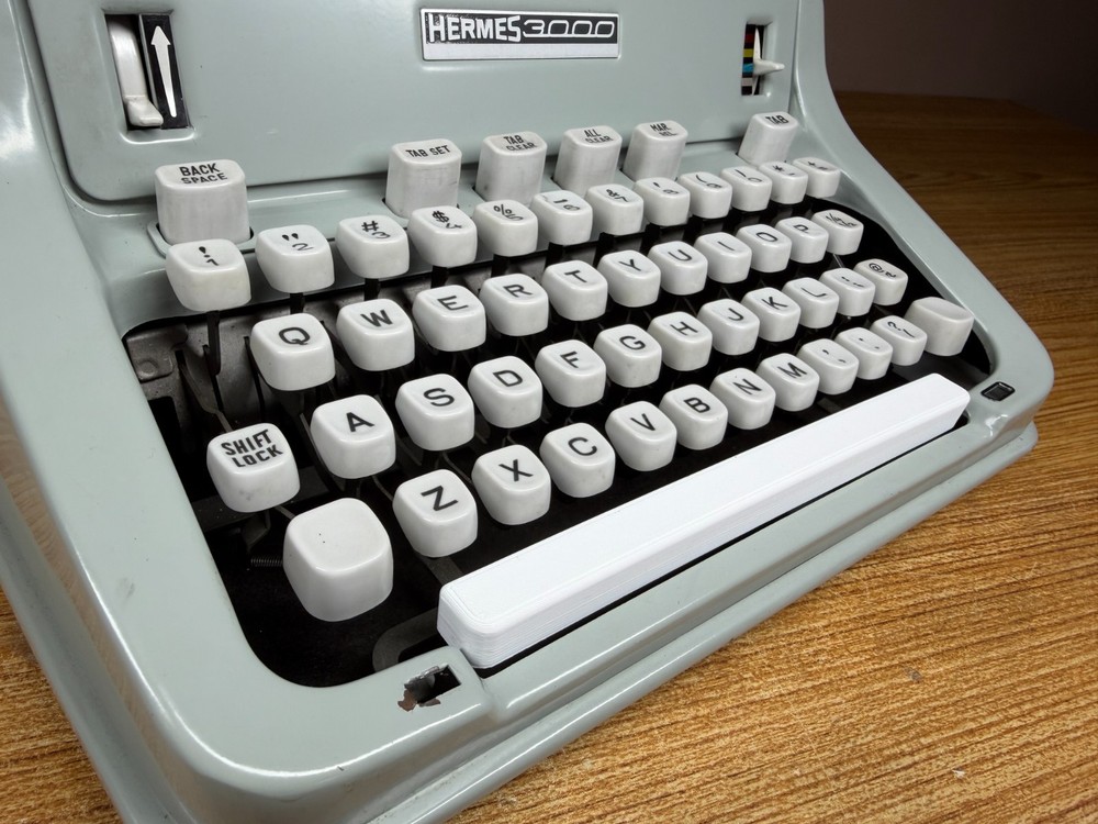 White Space Bar Replacement for Hermes 3000 2nd Gen Typewriters