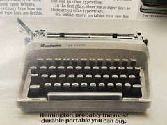 Remington Rand Typewriter Print Ad 1967 Sperry Rand Case Color Large Size