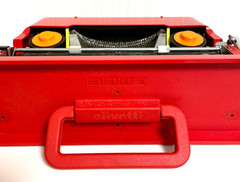 Olivetti Valentine Manual Typewriter with Case Vintage Red AS IS