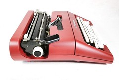 Olivetti Lettera 35 Typewriter Burgundy Red | Professional Painted & Refurbished