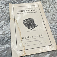 *Original* Instructions For Using The Underwood Standard Typewriter circa 1936?