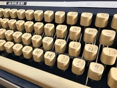 Adler Gabriele 35 Portable Typewriter • Techno / Cubic Typeface • Original Case
