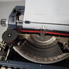 Vintage Adler Satellite T-A Electric Typewriter Blue Made In West Germany