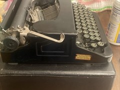 Vintage 1937 Corona Standard Flat-Top Portable Typewriter With Case & New Ribbon