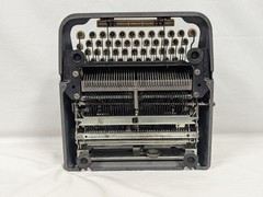 Vtg 1955 Blue Underwood Leader Portable Typewriter Original Case FULLY SERVICED