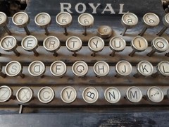 Antique Royal Standard No. 5 Flatbed Staircase Typewriter FOR PARTS OR REPAIR