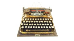 Rare! BIJOU Typewriter Gold Color 1934 Schreibmaschine Machine a Ecrire