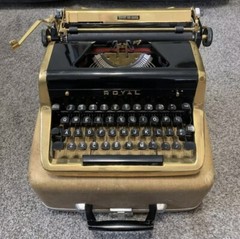 Rare Gold Royal Quiet De Luxe Portable Typewriter 1950’s Original