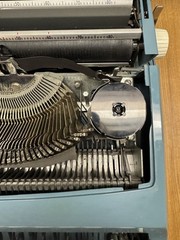 Sears Tutor Portable Manual Typewriter Model 871-1960 Retro Blue Case *For Parts
