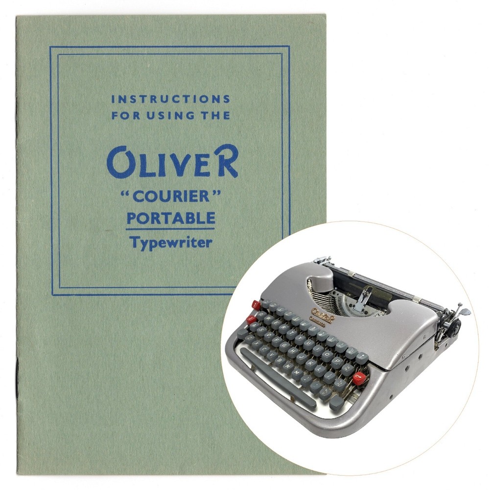 Oliver Courier Typewriter Instruction Manual Repro User Vtg Antique Portable