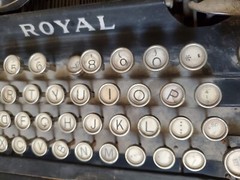 Antique Royal Standard No. 5 Flatbed Staircase Typewriter FOR PARTS OR REPAIR
