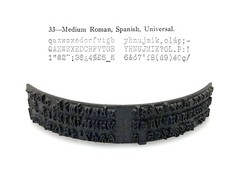 No.33 Roman Spanish TYPE SHUTTLE Typewriter Hammond Multiplex Varityper No.2 12
