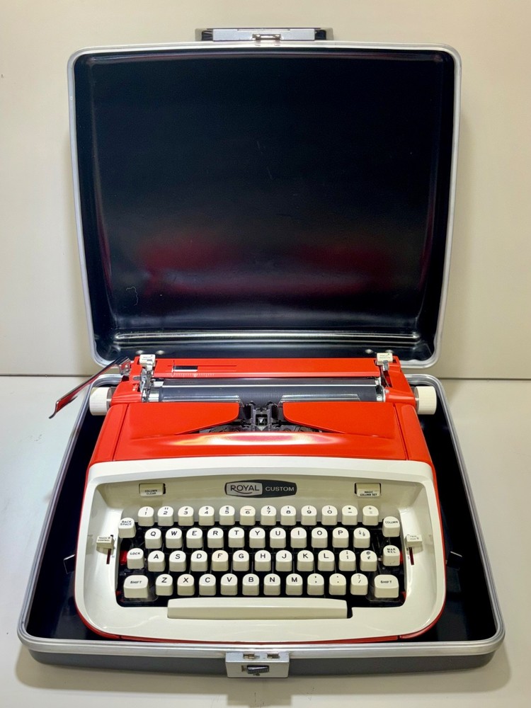 Antique 1965 Red Royal Custom Vintage Typewriter #GM 6309761
