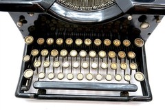 Vintage 1923 ROYAL Typewriter No 10 Double Side Glass Panels ~ WORKS WITH ISSUES