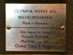 Olympia Manual Typewriter West Germany Vintage Wooden Case For Repair Display